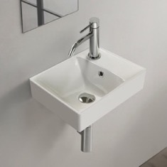 Small Bathroom Sink, Wall Mounted